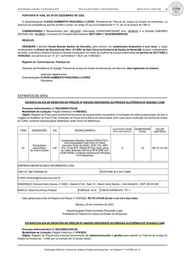 PREGÃO ELETRÔNICO 74/2022 - EXTRATO