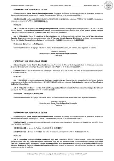 PORTARIA Nº 1842 - DESIGNAÇÃO DE FISCAIS - CT Nº 012.2025 - FUNJEAM X TIRANT EMPORIO DO DIREITO EDITORIAL LTDA.pdf