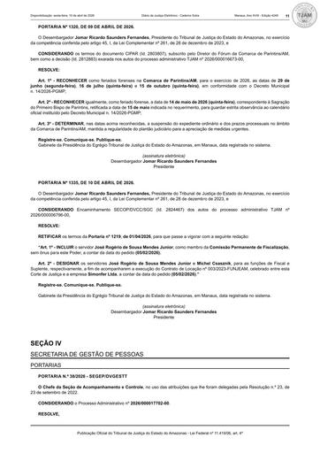 PORTARIA Nº 1335 PUBLICAÇÃO DESIGANAÇÃO DE FISCAIS CTL Nº 003.2023 FUNJEAM X SIMONFER LTDA.pdf