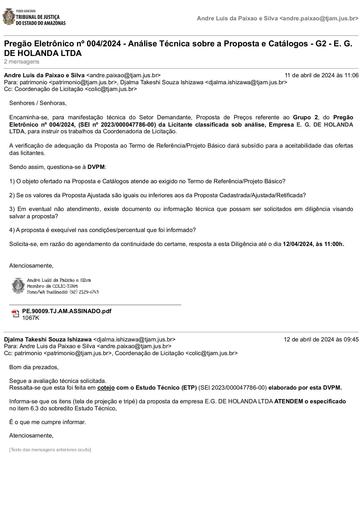 PREGÃO ELETRÔNICO Nº 004/2024 - DILIGÊNCIA COLIC À DVPM - PROPOSTA - E. G. DE HOLANDA  - G2