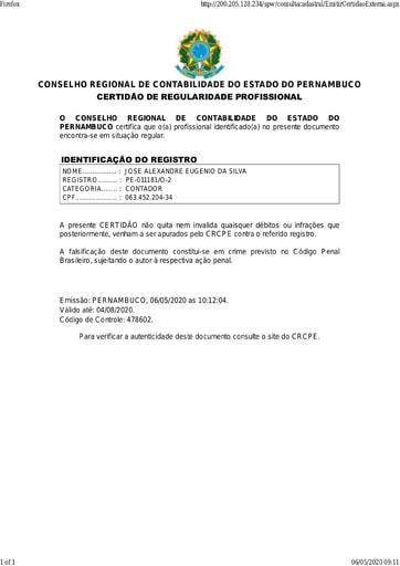PREGÃO ELETRÔNICO Nº 004/2020 - VALIDAÇÕES - ASR