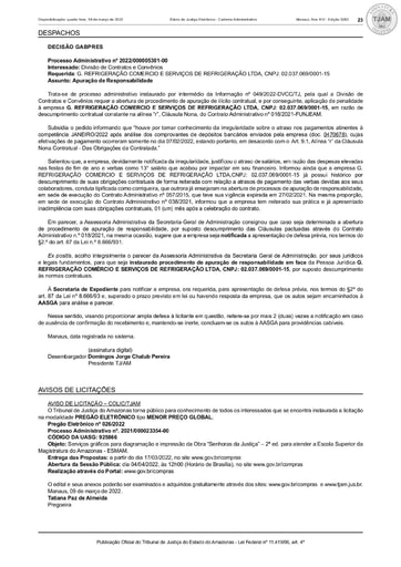 PREGÃO ELETRÔNICO Nº 026/2022 - AVISO DE LICITAÇÃO - DJE