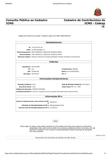 PREGÃO ELETRÔNICO Nº 026/2021 - DILIGÊNCIA 2 - HABILITAÇÃO - DOCUMENTOS COMPLEMENTARES - GRUPO 9 - DMP COMÉRCIO