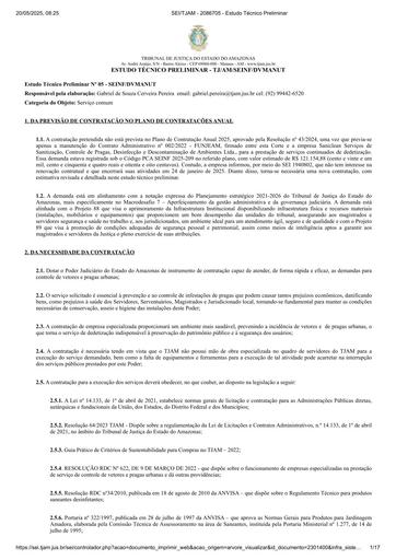 PREGÃO ELETRÔNICO Nº 010/2025 - ESTUDO TÉCNICO PRELIMINAR