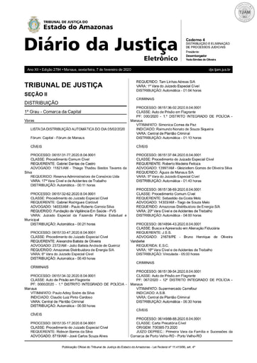 9ª Eliminação   TERMO   DJe 2 784, de 07 02 2020   Relações 159 a 166