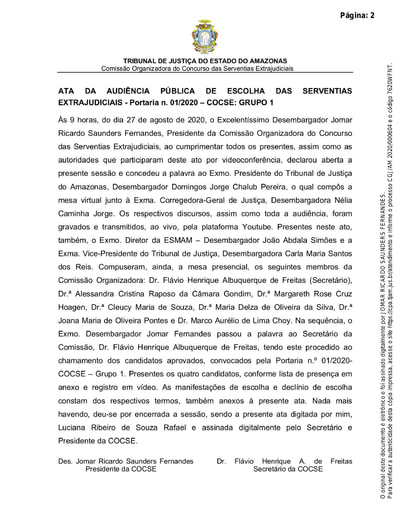 Ata Audiência de Escolha Grupo 1