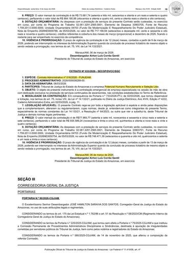 EXTRATO Nº 033.2026 (PUBLICAÇÃO) - CT 016.2026 - FUNJEAM X POTENCIAL HUMANO RECRUTAMENTO E SELEÇÃO LTDA.pdf
