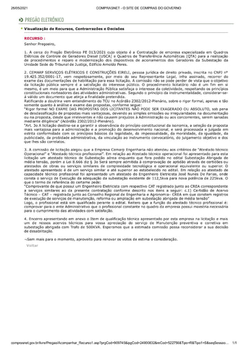 PREGÃO ELETRÔNICO Nº 013/2021 - RAZÕES RECURSAIS - CEMARP