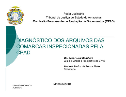 Diagnóstico de Arquivos - Apresentação
