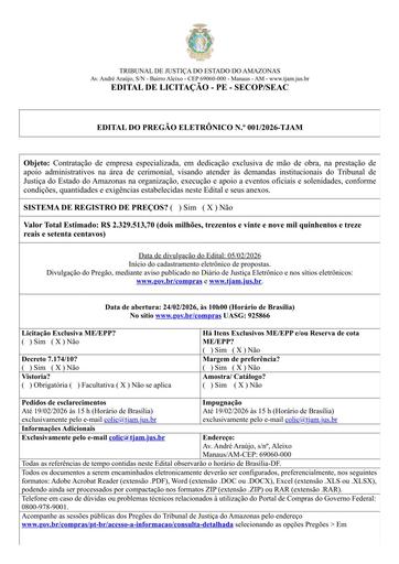Edital Pregão Eletrônico nº 001.2026 (Edital de Licitação) - CT Nº 018.2026 - FUNJEAM X JF ENGENHARIA E SERVIÇOS ESPECIALIZADOS LTDA.pdf