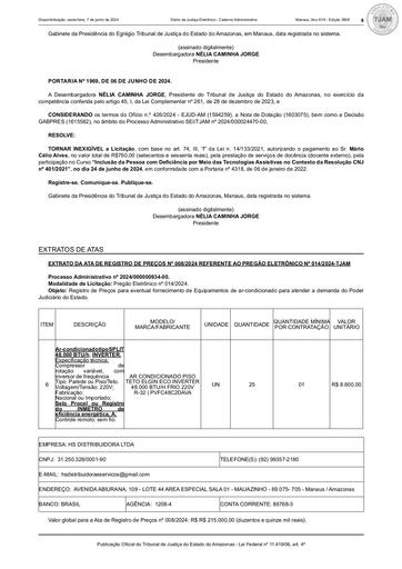 PREGÃO ELETRÔNICO Nº 14/2024 - EXTRATO