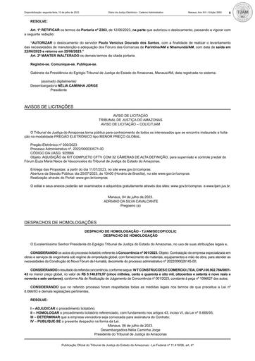 CONCORRÊNCIA Nº 001/2023 - DESPACHO DE HOMOLOGAÇÃO