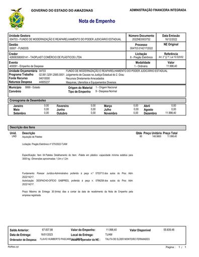 2022NE0003752 - TAOPLAST COMERCIO DE PLASTICOS LTDA