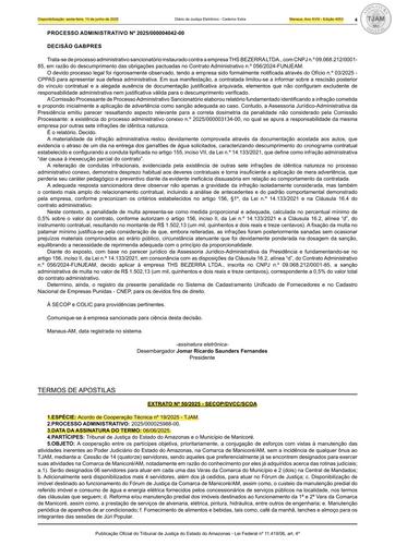 EXTRATO N° 50.2025 (PUBLICAÇÃO) ACORDO DE COOPERAÇÃO TÉCNICA N° 19.2025 - TJAM x MUNICÍPIO DE MANICORÉ.pdf