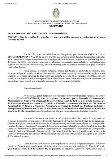 INFORMATIVO SOBRE A INATIVIDADE DAS COMISSÕES DA CORREGEDORIA - BIÊNIO 2025-2026