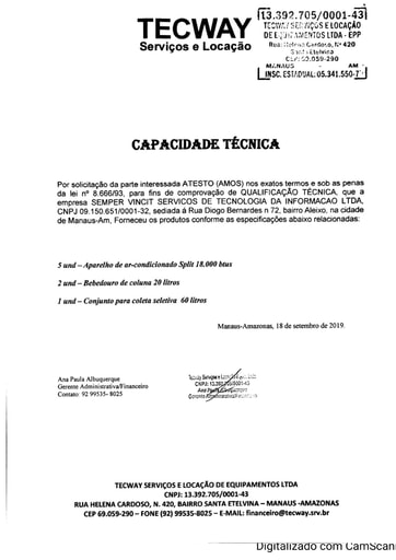 PREGÃO ELETRÔNICO Nº 026/2021 - HABILITAÇÃO 2 - DOCUMENTOS COMPLEMENTARES - GRUPO 7  - SEMPER