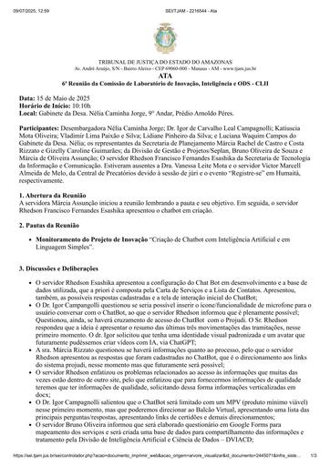 ATA DE REUNIÃO - 15 DE MAIO 2025
