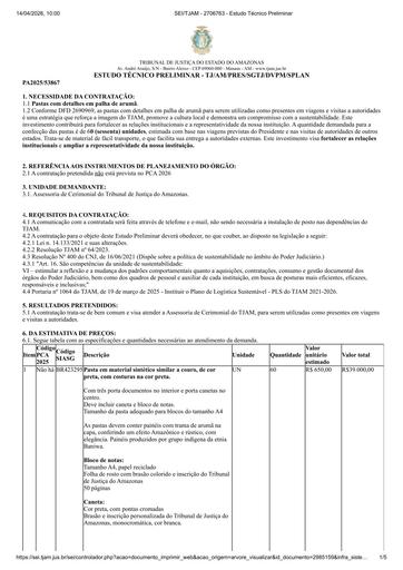 Estudo Técnico Preliminar