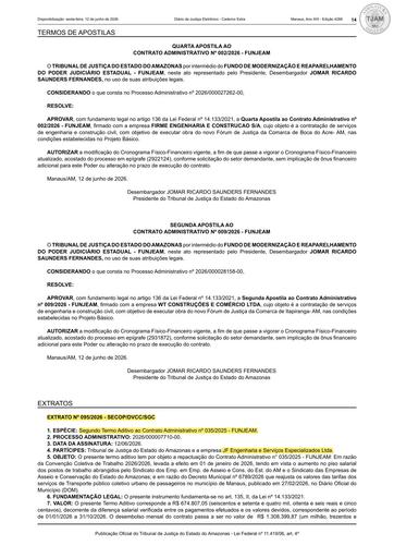 EXTRATO Nº 095.2026 (PUBLICAÇÃO) - 2º TERMO ADITIVO - CT Nº 035.2025 - FUNJEAM X JF ENGENHARIA E SERVIÇOS ESPECIALIZADOS LTDA.pdf