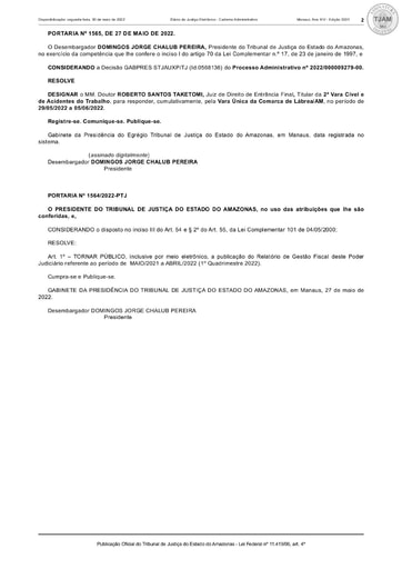 RELATÓRIO DE GESTÃO FISCAL 1° QUADRIMESTRE 2022 PUBLICADO