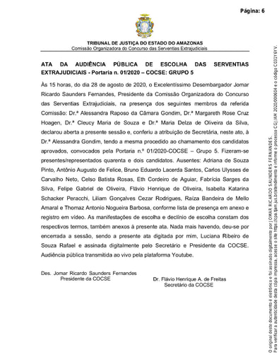 Ata Audiência de Escolha Grupo 5