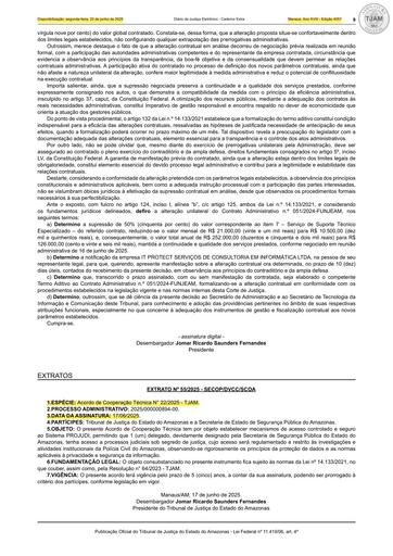 EXTRATO Nº 55.2025 (PUBLICAÇÃO) ACORDO DE COOPERAÇÃO TÉCNICA N° 22.2025 - TJAM x SECRETARIA DE ESTADO DE SEGURANÇA PÚBLICA DO AMAZONAS.pdf