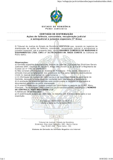 PREGÃO ELETRÔNICO Nº 002/2021 - DOCS. RETIRADOS DO SICAF E SITES - ITEM 7 - BRASMED COMÉRCIO