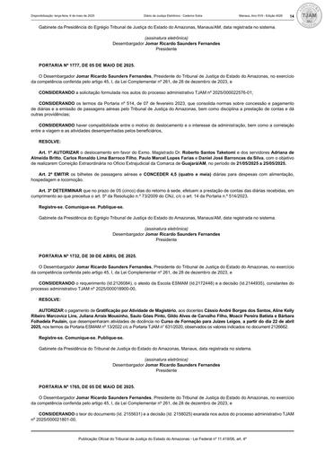 Portaria nº 1765.2025 (Publicação) - Alteração de Fiscal - Contrato Administrativo Nº 016.2021 - FUNJEAM X ALICE DA SILVA DUQUE.pdf