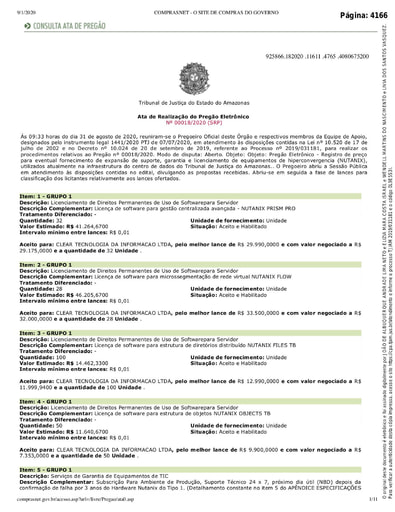 PREGÃO ELETRÔNICO Nº 018/2020 – ATA DA SESSÃO