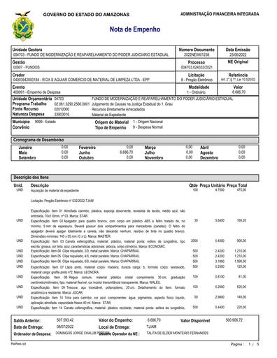 2022NE0001238 - R DA S AGUIAR COMERCIO DE MATERIAL DE LIMPEZA LTDA