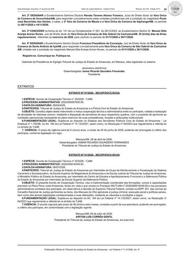 EXTRATO N° 91.2026 (PUBLICAÇÃO DJE) ACORDO DE COOPERAÇÃO TÉCNICA N°32.2026 - TJAM x MP x DPE.pdf