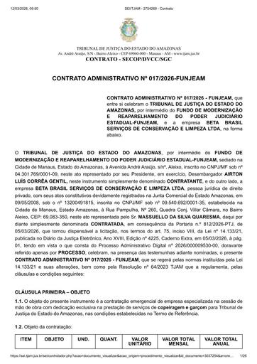 CONTRATO ADMINISTRATIVO Nº 017.2026 - FUNJEAM X BETA BRASIL SERVIÇOS DE CONSERVAÇÃO E LIMPEZA LTDA.pdf