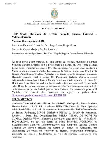 21ª Sessão 2ªCCRIM 22.08.2022