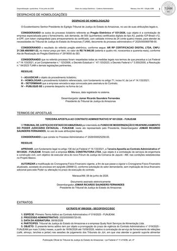 3ª APOSTILA (PUBLICAÇÃO) - CT Nº 001.2026 - FUNJEAM X IDEAL CONSTRUTORA LTDA.pdf