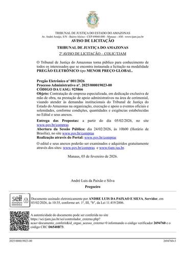 Aviso de Licitação - CT Nº 018.2026 - FUNJEAM X JF ENGENHARIA E SERVIÇOS ESPECIALIZADOS LTDA.pdf