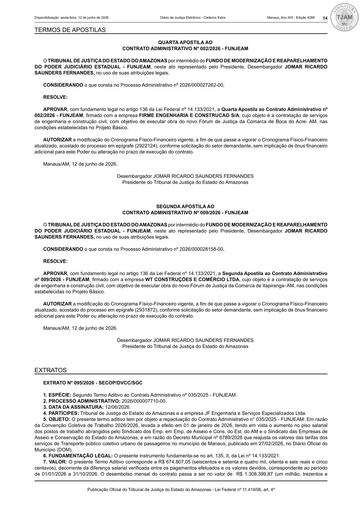 2ª APOSTILA (PUBLICAÇÃO) - CT Nº 009.2026 - FUNJEAM X WT CONSTRUÇÕES E COMÉRCIO LTDA.pdf