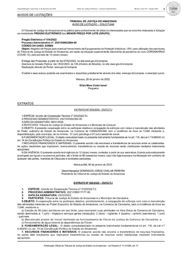 PREGÃO ELETRÔNICO Nº 016/2022 - AVISO DE LICITAÇÃO - DJE