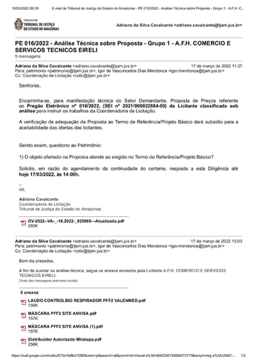 PREGÃO ELETRÔNICO Nº 016/2022 - DILIGÊNCIA COLIC AO PATRIMÔNIO - PROPOSTA- G1 -AFH