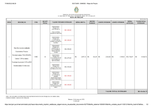 MCP - PREGÃO ELETRÔNICO 042.2022 - PROC. ADM. 2022/000003894-00