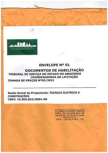 TOMADA DE PREÇOS Nº 005/2021 - HABILITAÇÃO - JOSÉ DE SOUSA