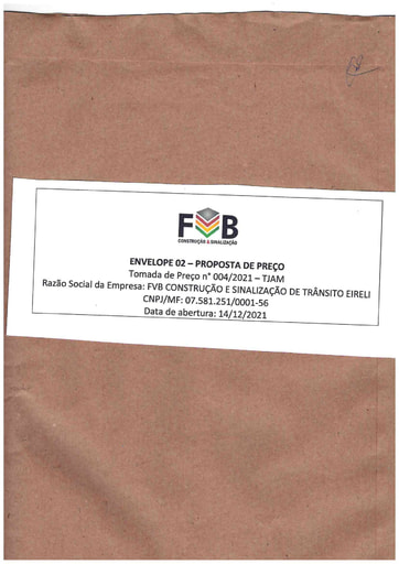 TOMADA DE PREÇOS 004/2021 - PROPOSTA - FVB