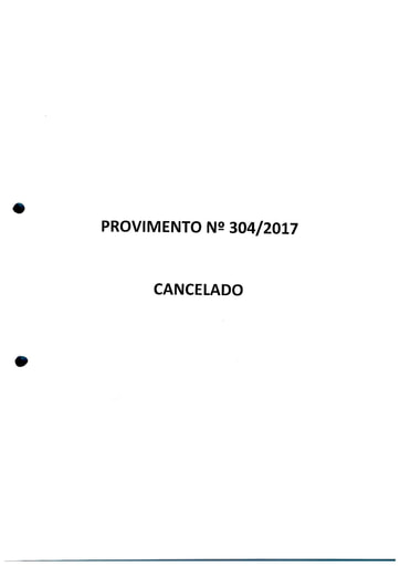 PROVIMENTO 304 - CANCELADO