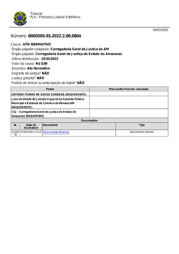 Provimento nº 414/2022-CGJ/AM (Altera o Provimento nº 407/2021 que regulamentou a redistribuição de processos decorrentes da Resolução nº 29 de 09.11.2021 que transformou a 5ª Vara da Fazenda Pública da Comarca de Manaus/AM em 2ª Vara do Juizado Especial)