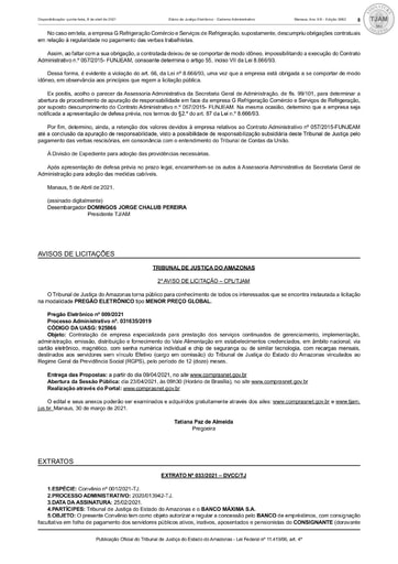 PREGÃO ELETRÔNICO Nº 009/2021 - 2º AVISO DE LICITAÇÃO - DJE