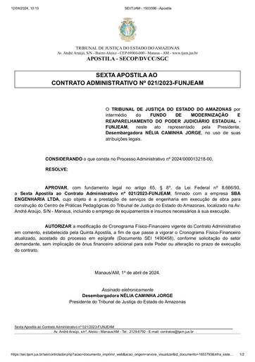 6ª APOSTILA - CT Nº 021.2023 - FUNJEAM x SBA ENGENHARIA LTDA.pdf