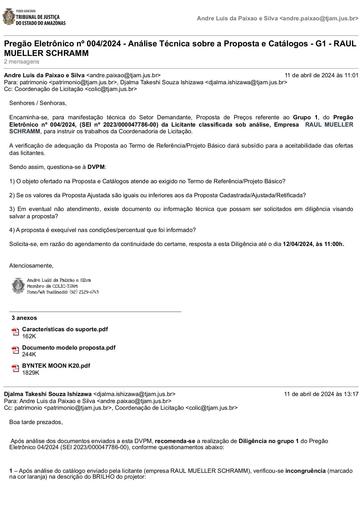 PREGÃO ELETRÔNICO Nº 004/2024 - DILIGÊNCIA COLIC À DVPM - PROPOSTA - RAUL - G1