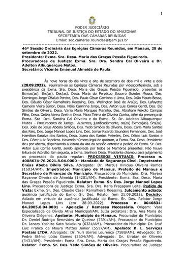 Ata Oficial da Sessão do dia 28/09/2022
