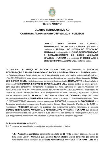 4º TERMO ADITIVO - CT Nº 035.2025 - FUNJEAM x JF ENGENHARIA E SERVICOS ESPECIALIZADOS LTDA.pdf