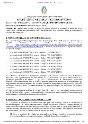 PREGÃO ELETRÔNICO Nº 014/2025 - ESTUDO TÉCNICO PRELIMINAR