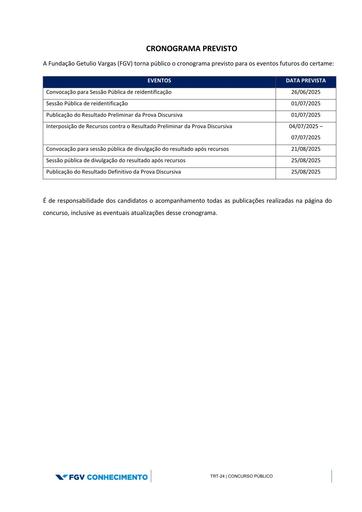 Cronograma Previsto